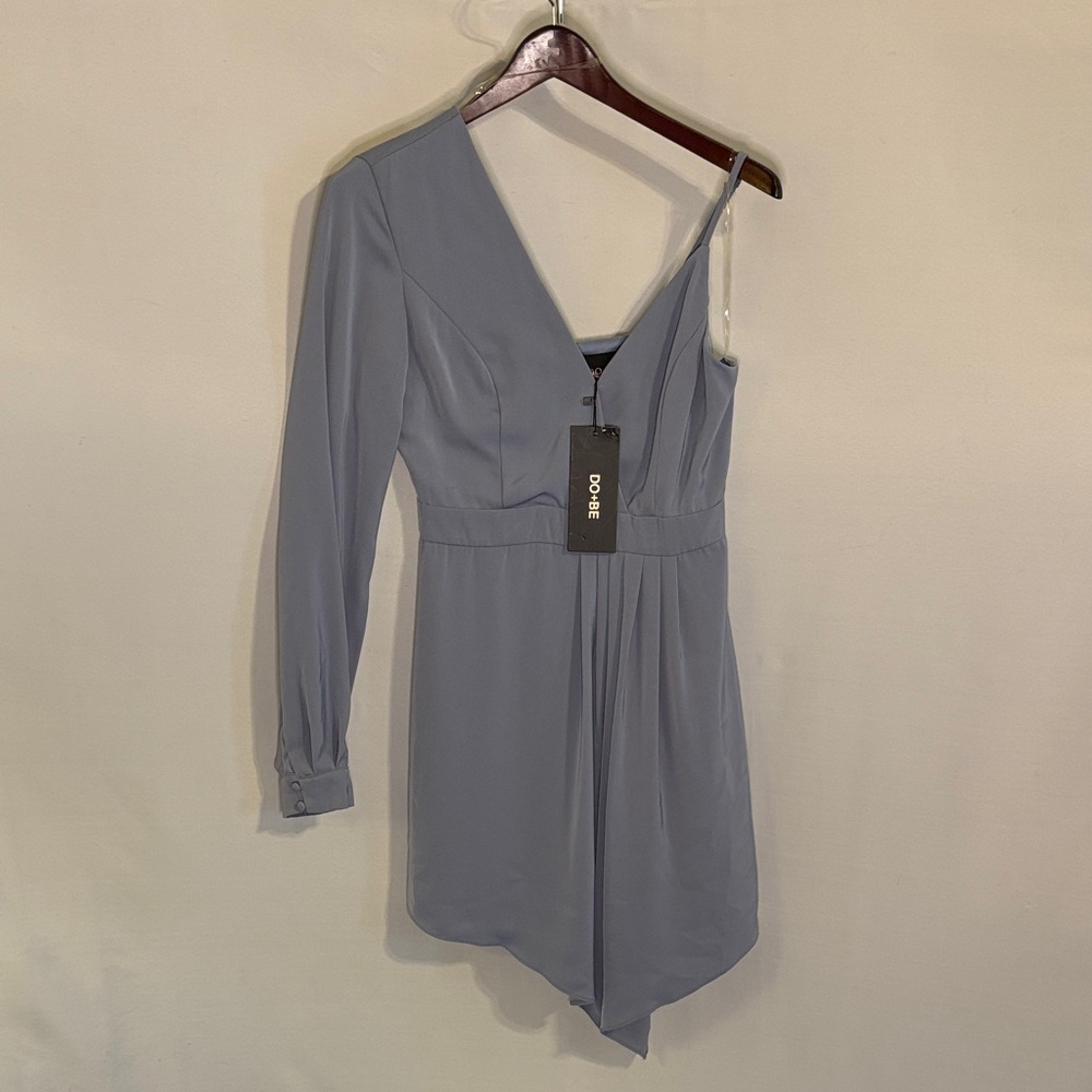 DO+BE Sloan One Shoulder Cocktail Mini Dress Blue Size Small NWT Asymmetrical